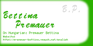 bettina premauer business card